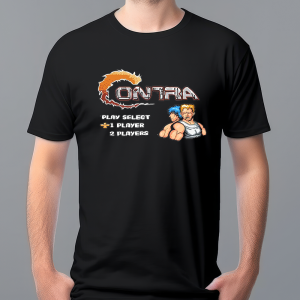 “Up, Up, Down, Down…” Contra Start Screen Tee